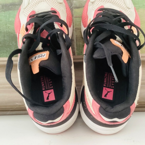 Size 9.5 - PUMA RS-X3 Mesh Pop - Bubblegum W Pink Orange Tan - Picture 10 of 12